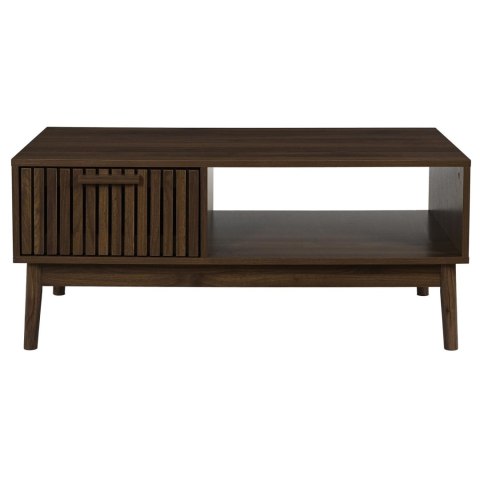 STOLIK KAWOWY ŁAWA BELLAGIO, DO SALONU, LOFT, Z SZUFLADĄ, 100 CM, ORZECH