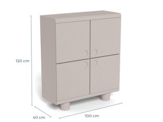 Szafka Magee nowoczesna szara 4-drzwiowa do salonu 100 cm ( Rozmiar: uniwersalny )
