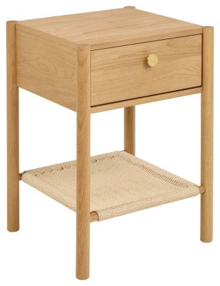 Szafka nocna Monfort dębowa z szufladą i półką boho 44 cm ( Rozmiar: uniwersalny )