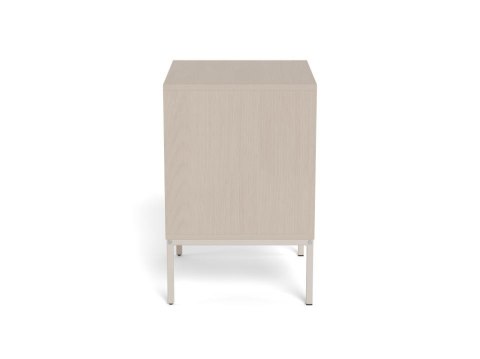 Szafka nocna do sypialni Palmdale szara z 2 szufladami 46 cm ( Rozmiar: uniwersalny )