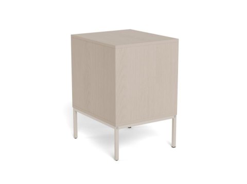 Szafka nocna do sypialni Palmdale szara z 2 szufladami 46 cm ( Rozmiar: uniwersalny )