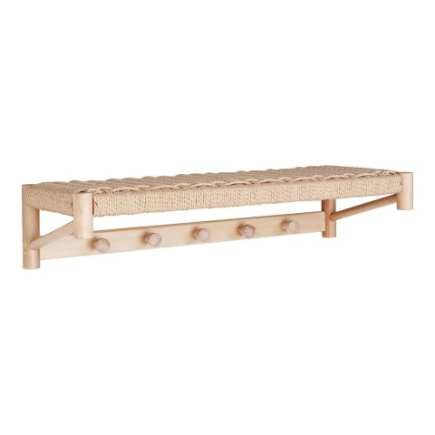 Wieszak ścienny do przedpokoju z półką Abano naturalny 78 cm ( Rozmiar: uniwersalny )