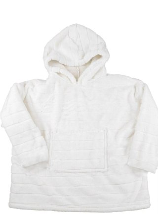 Bluza / snuddie z syntetycznego futerka biała ( Rozmiar: uniwersalny )