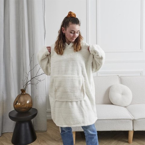 Bluza / snuddie z syntetycznego futerka biała ( Rozmiar: uniwersalny )