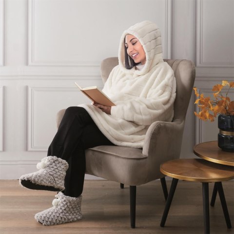 Bluza / snuddie z syntetycznego futerka biała ( Rozmiar: uniwersalny )