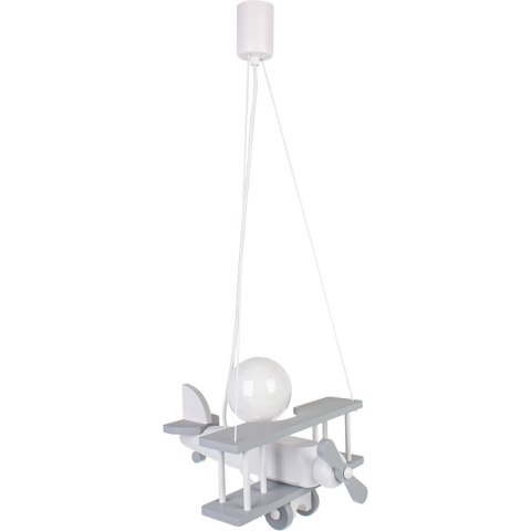 Lampa wisząca Samolot mały szaro-biały