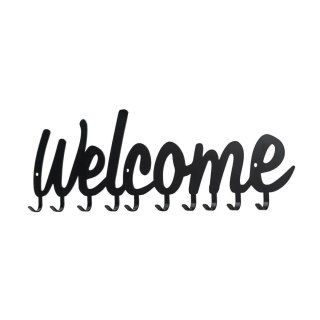 Wieszak ścienny Welcome czarny ( Rozmiar: uniwersalny )