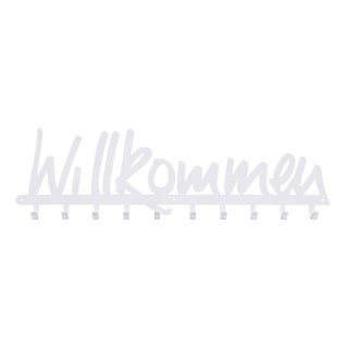 Wieszak ścienny Willkommen biały ( Rozmiar: uniwersalny )
