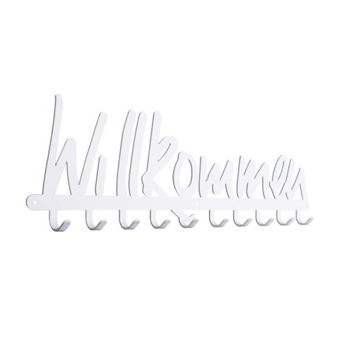 Wieszak ścienny Willkommen biały ( Rozmiar: uniwersalny )