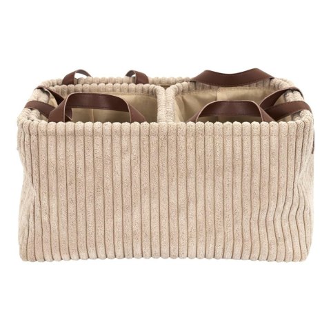 Zestaw 3 koszy Sztruks taupe ( Rozmiar: uniwersalny )