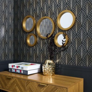 Zestaw 5 luster Gilded okragłe złote ( Rozmiar: uniwersalny )