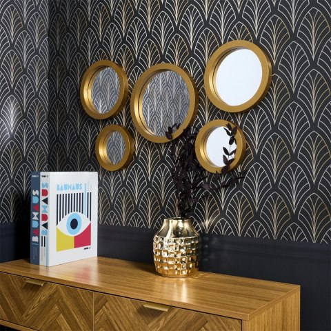 Zestaw 5 luster Gilded okragłe złote ( Rozmiar: uniwersalny )