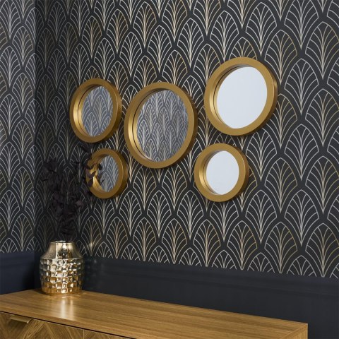 Zestaw 5 luster Gilded okragłe złote ( Rozmiar: uniwersalny )
