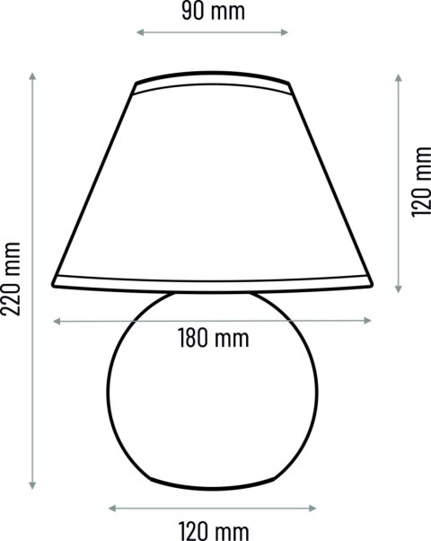 Lampa stołowa Kula szary marmur