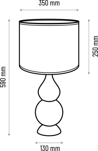 Lampa stołowa SHISHA - szary