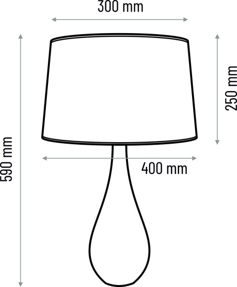 Lampa stołowa komodowa VASE - szara