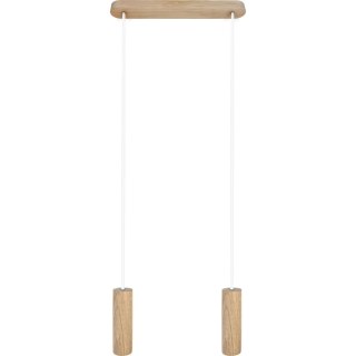 LAMPA WISZĄCA DREWNIANA LUMENARC MADERA, NAD WYSPĘ KUCHENNĄ, STÓŁ, DĄB, LED