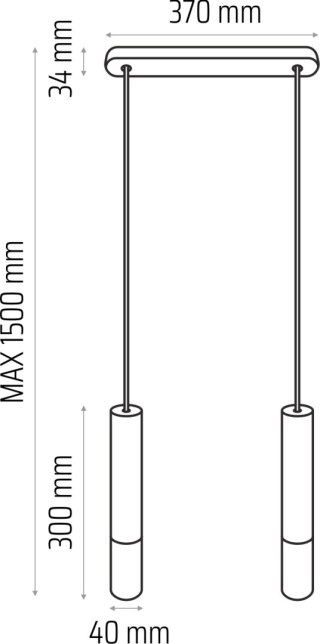 Lampa wisząca Madera2 klosz 2pł szary
