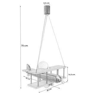 Lampa wisząca Samolot duży niebieski