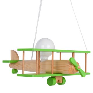 Lampa wisząca Samolot duży zielono-naturalny