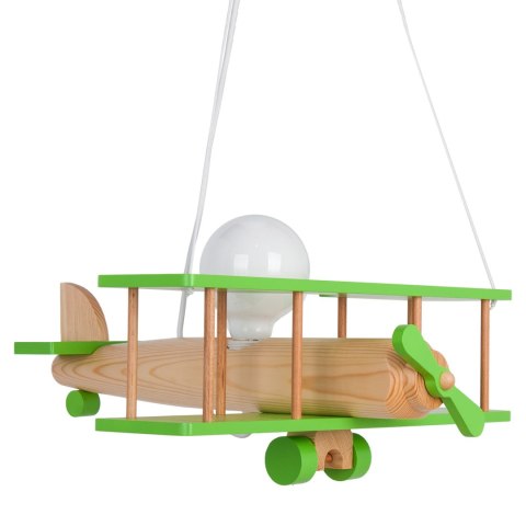 Lampa wisząca Samolot duży zielono-naturalny