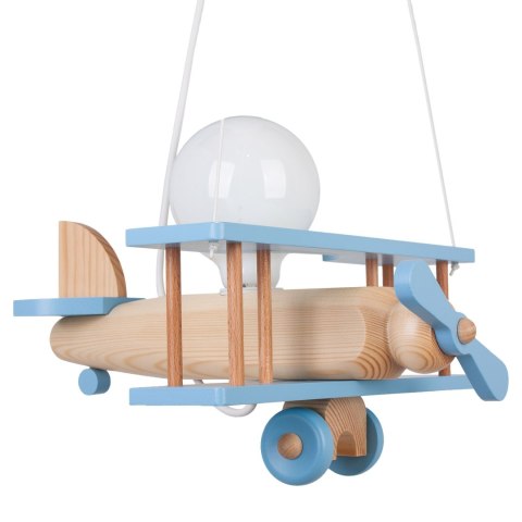 Lampa wisząca Samolot mały błękitno-naturalny