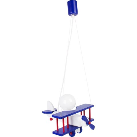 Lampa wisząca Samolot mały niebiesko-biało-czerwony