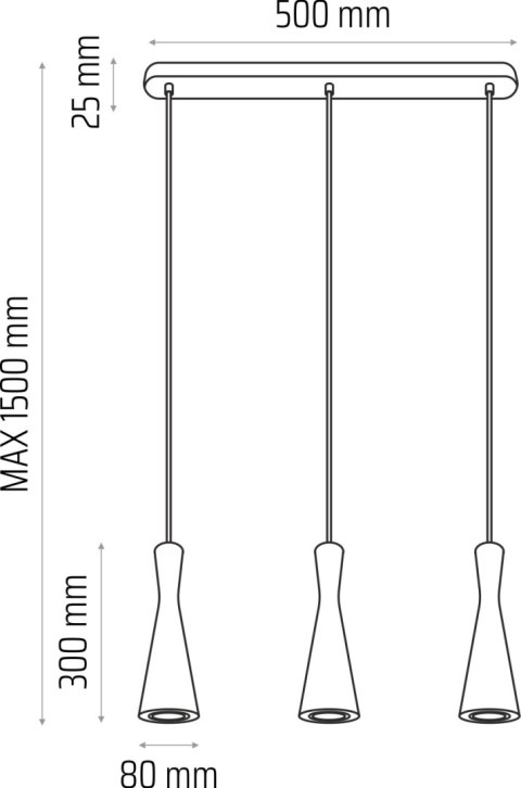 Lampa wisząca biała Vegas 3 pł