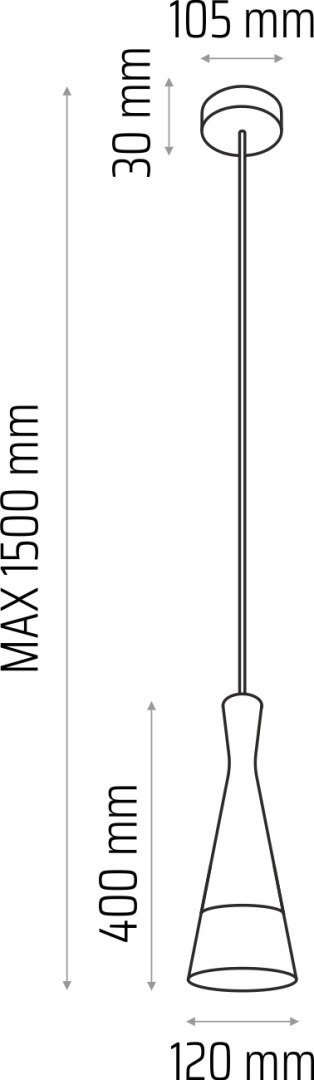 Lampa wisząca szara Vegas2 1pł