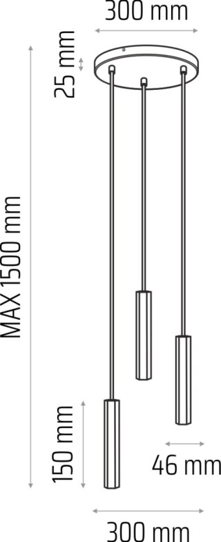 Madera Hexa zwis 3 pł szary