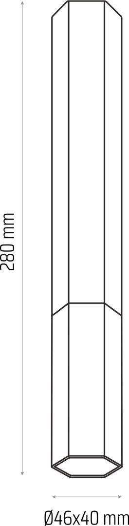 Madera2 Hexa spot 28 klosz dąb