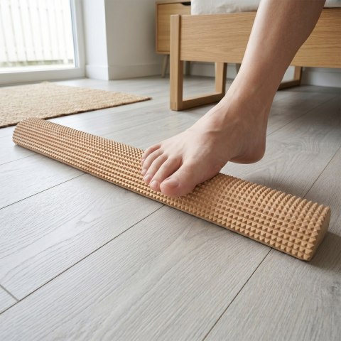 Jesionowy półwałek ryflowany 50 cm