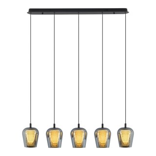 Lampa Wisząca Keso 5xLED czarna PL0141-5