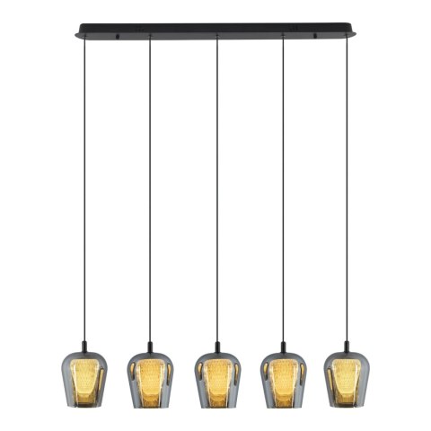 Lampa Wisząca Keso 5xLED czarna PL0141-5