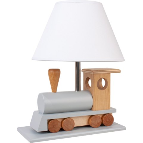 LAMPA LED NA BIURKO SKANDI, DLA DZIECKA, NOCNA, DREWNIANA, LOKOMOTYWA