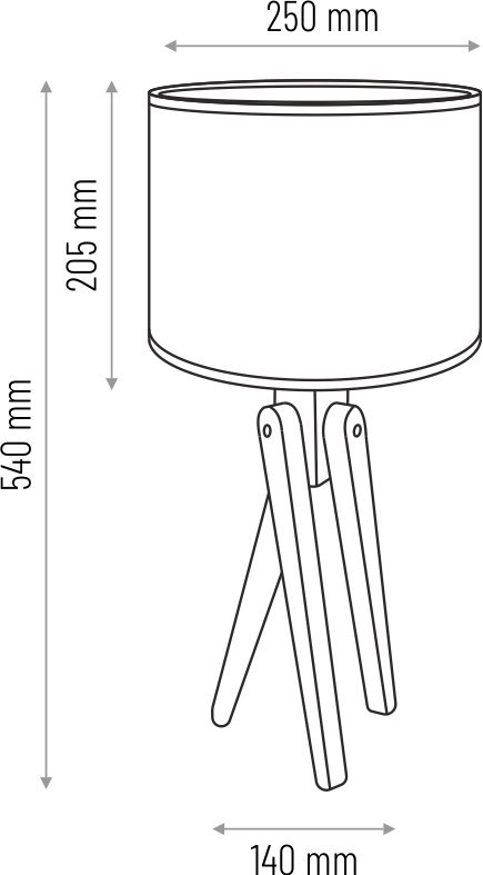 Lampa stołowa biały TRIVET pudrowy róż