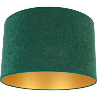 LAMPA WISZĄCA LAGOM, ABAŻUR WELUR, BUTELKOWA ZIELEŃ, DREWNO, E27, SALON