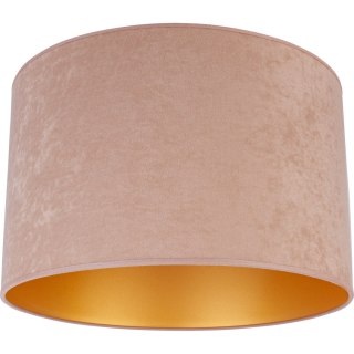 LAMPA SUFITOWA WISZĄCA LAGOM, WELUROWY ABAŻUR, BEŻOWA, DREWNIANA, E27