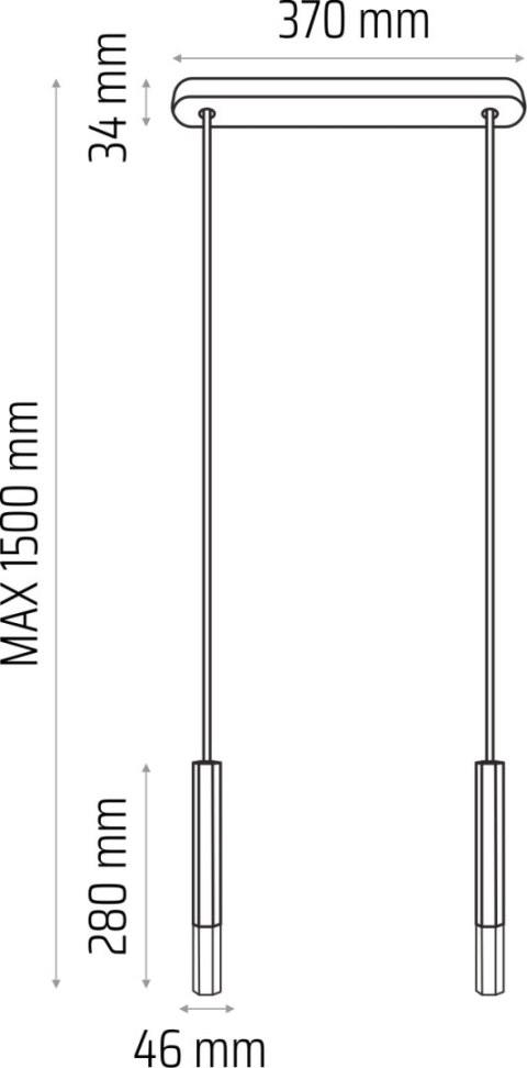 Lampa wisząca Madera2 Hexa 2 pł klosz szary