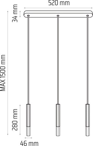 Lampa wisząca Madera2 Hexa 3pł klosz szary