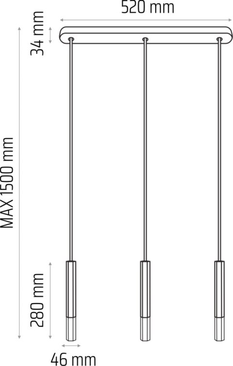 Lampa wisząca Madera2 Hexa 3pł klosz szary