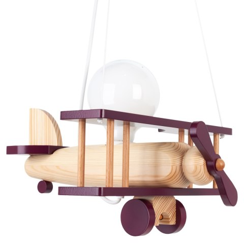 Lampa wisząca Samolot mały - naturalno-fioletowy
