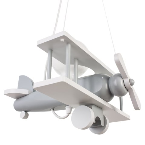 Lampa wisząca Samolot mały - szaro-biały
