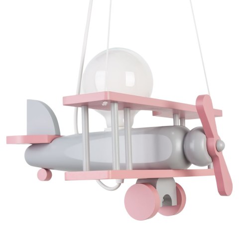 Lampa wisząca Samolot mały - szaro-różowy