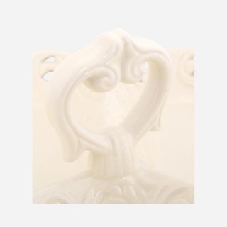 Biała Ceramiczna Patera z Uchwytem i Przegrodami