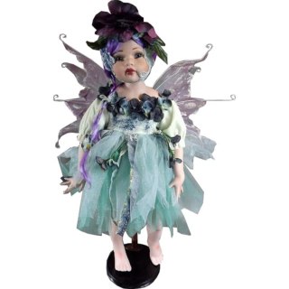 LALKA ELF FÉERIE, NIEBIESKA, 60 CM, CERAMIKA, DEKORACJA, STOJĄCA, PREZENT
