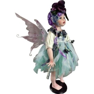 LALKA ELF FÉERIE, NIEBIESKA, 60 CM, CERAMIKA, DEKORACJA, STOJĄCA, PREZENT