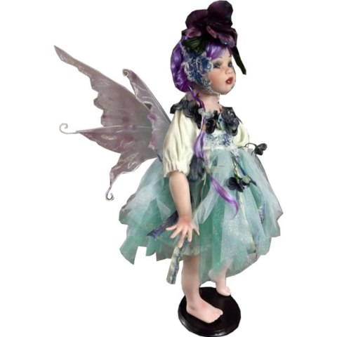 LALKA ELF FÉERIE, NIEBIESKA, 60 CM, CERAMIKA, DEKORACJA, STOJĄCA, PREZENT
