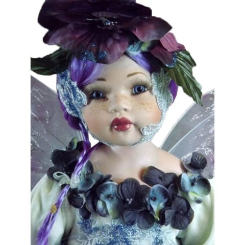 LALKA ELF FÉERIE, NIEBIESKA, 60 CM, CERAMIKA, DEKORACJA, STOJĄCA, PREZENT