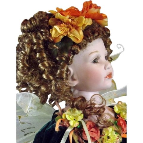 Ceramiczny Elf Ręcznie Malowany Wysokość 60 cm - Kolor Zielono-Rudy